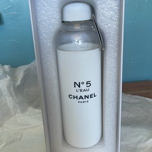 Chanel classic glass water bottle.